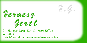hermesz gertl business card